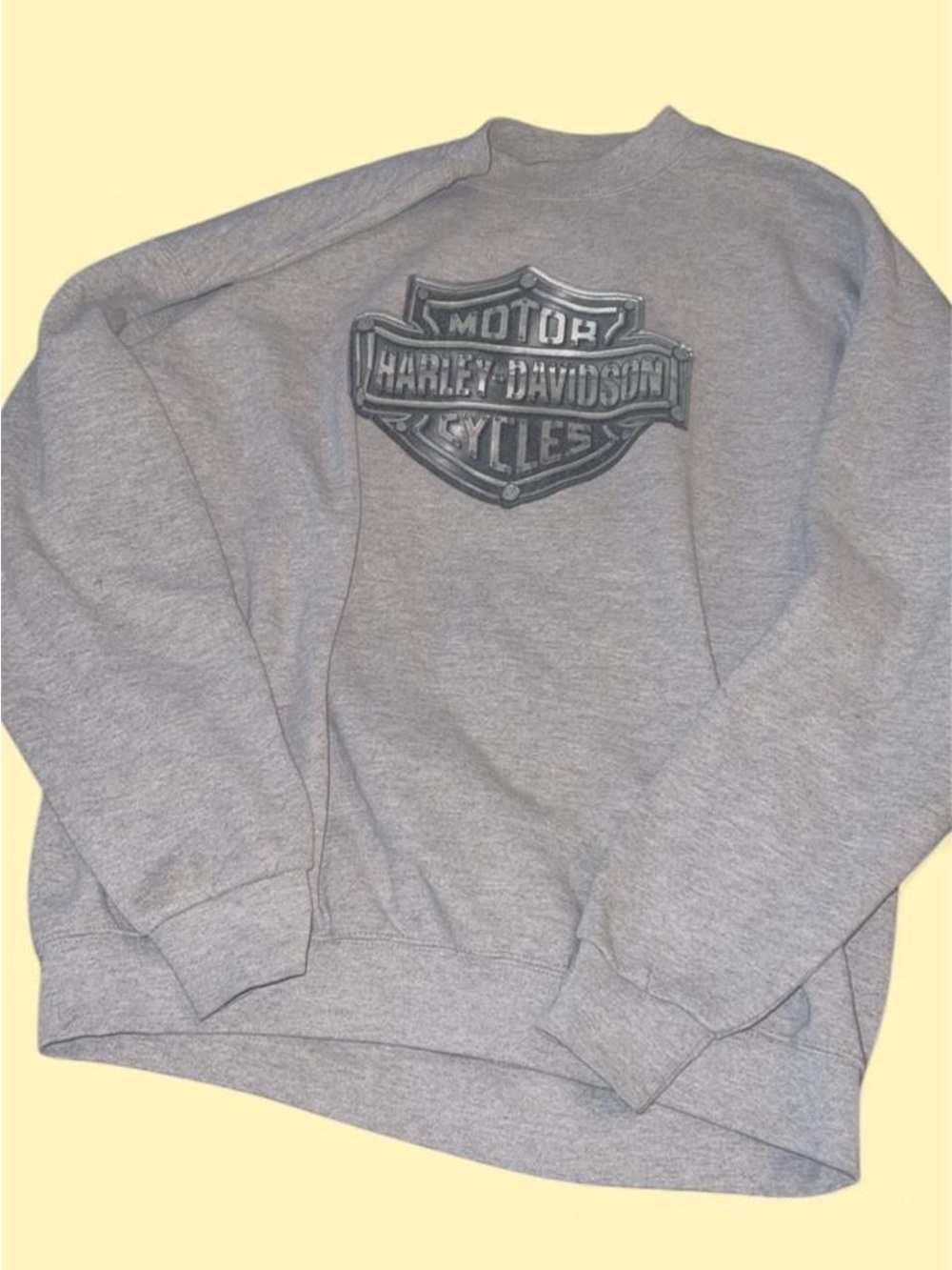 Harley-Davidson Gray Crewneck with Raised Logo
